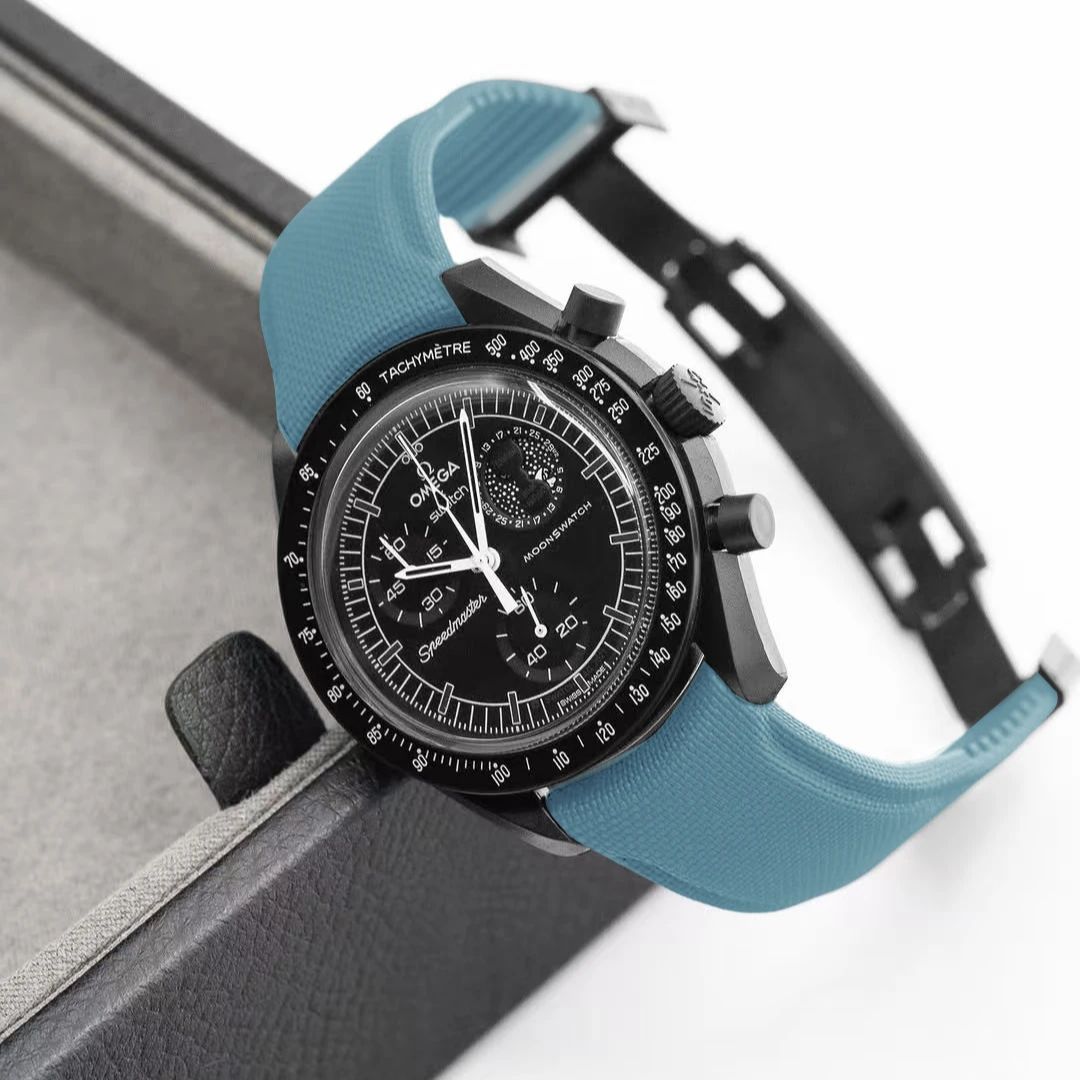 Omega Watch Speedmaster - Universele gebogen FKM horlogeband 20mm 21mm