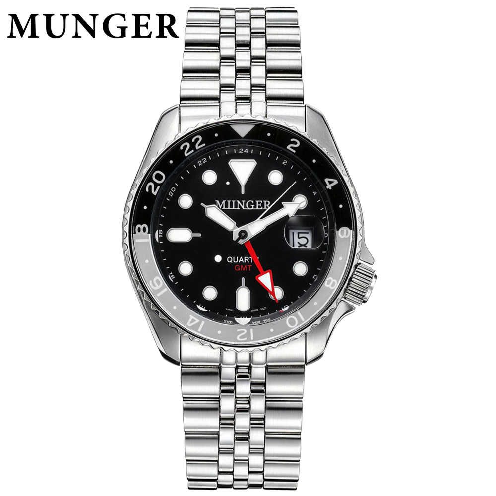 Rolex Watch Submariner - MUNGER Heren GMT Horloge 316L RVS,