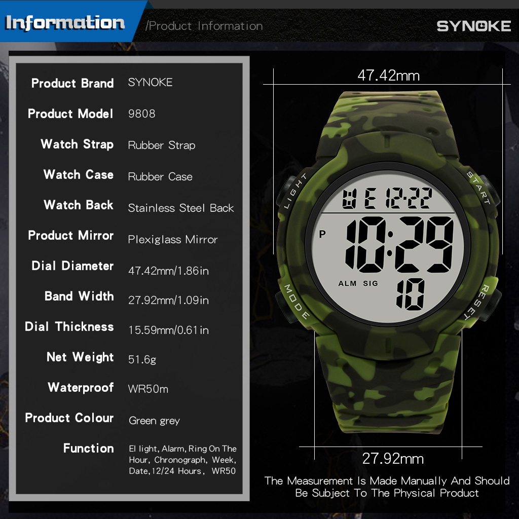 Camouflage Elektronisch Horlog - Canvas Strap Watch recensie en prijs