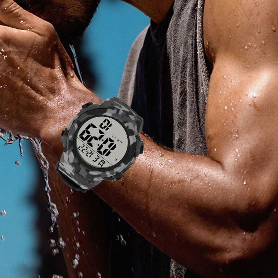 Camouflage Elektronisch Horlog - Canvas Strap Watch recensie en prijs