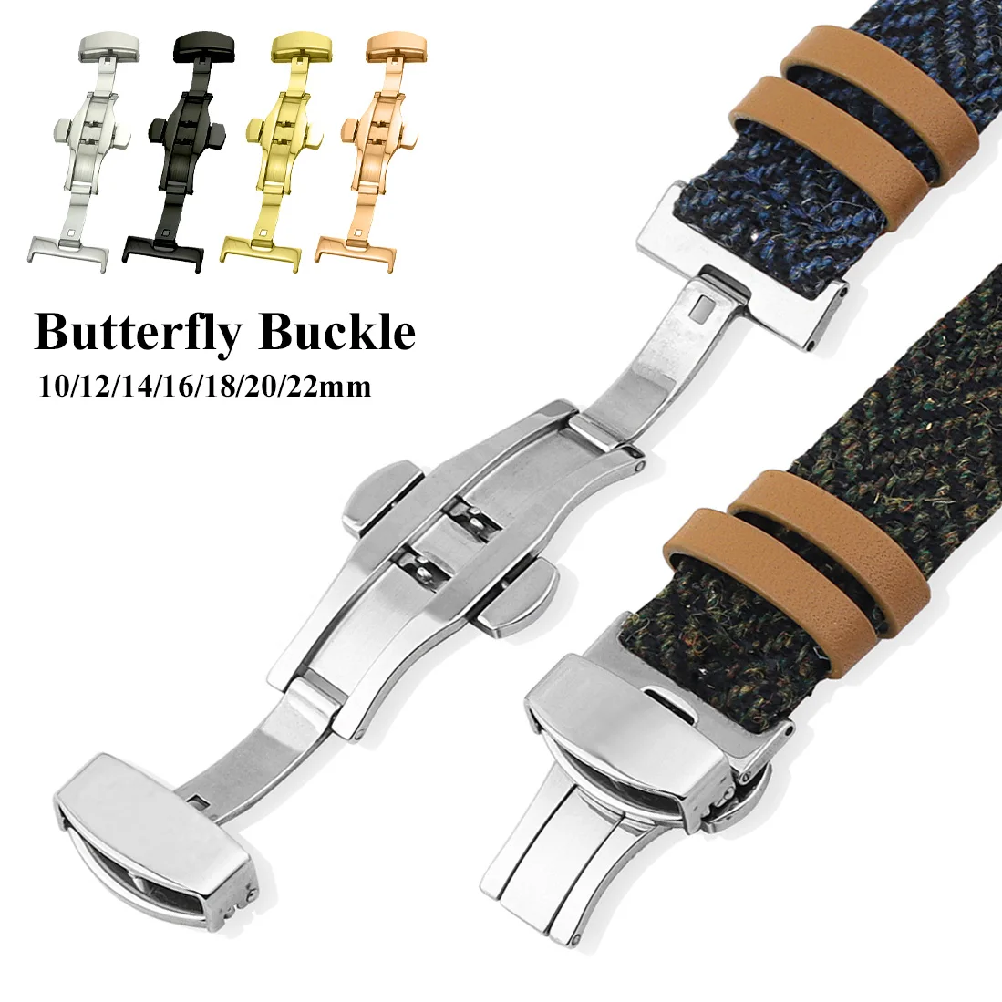 Roestvrijstalen Vlindervouw Ho - Suede Strap Watch recensie en prijs